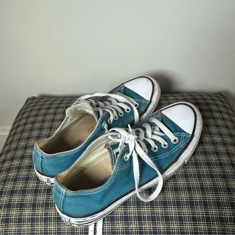 Converse‎ Chuck Taylor Low Top Teal Canvas Sneakers Shoes Mens 5 Womens 7 - Picture 5 of 5